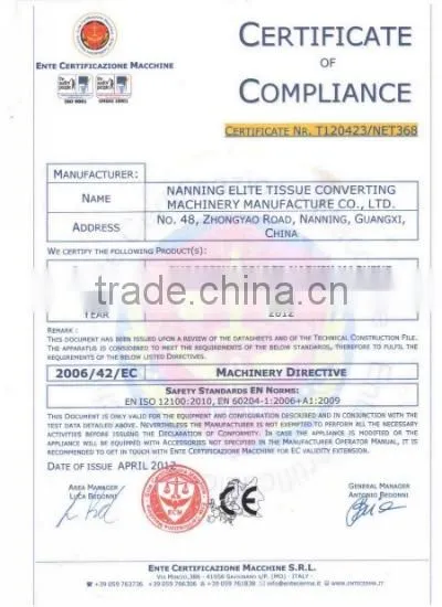 CE Approved Printing Embossing Napkin Folder Machine
