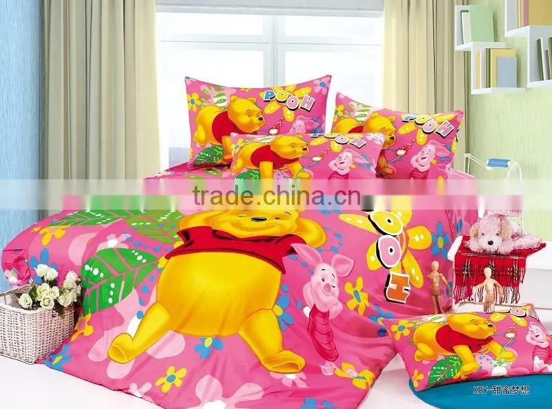 100%cotton bedding set,winnie duvet cover