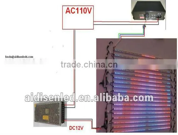 full color 2000 pixels low cost sd card led pixel controller