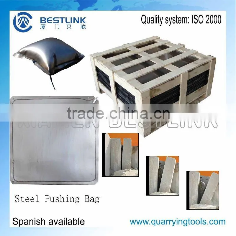 Steel cushion for pushing block