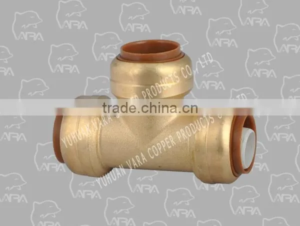 250-74 pipe brass fitting (PUSH FITTING BRASS TEE(PUSH X PUSH X PUSH))