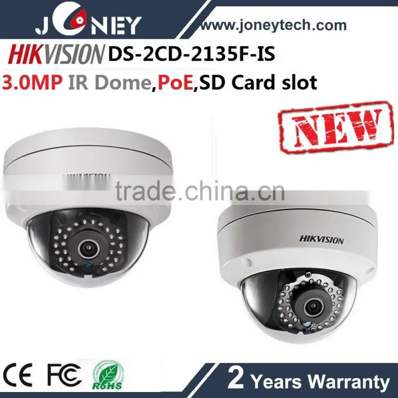 DS-2135F-IS 3.0Mp Outdoor Waterproof Dome IR POE IP Camera CCTV HIKVISION IP Camera