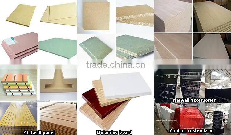 PVC Laminated MDF Grooved Board Aluminum Slatwall Panel