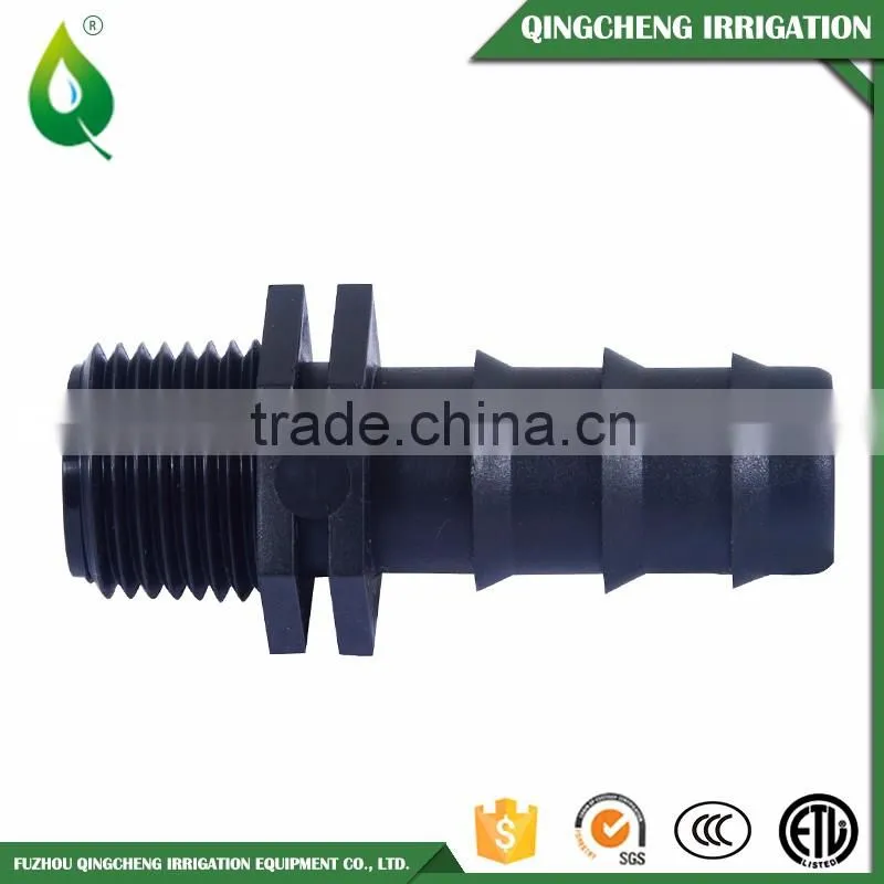 Black Plastic Barbed Straight Coupling For Drip Pipe 16mm