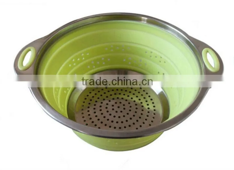 microwave cooking silicone steamer with handle and cover