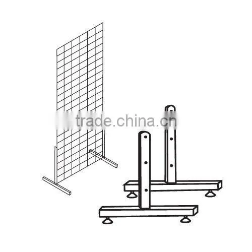 Chrome T-Legs for Gridwall Mesh,Gridwall Stand T-Legs