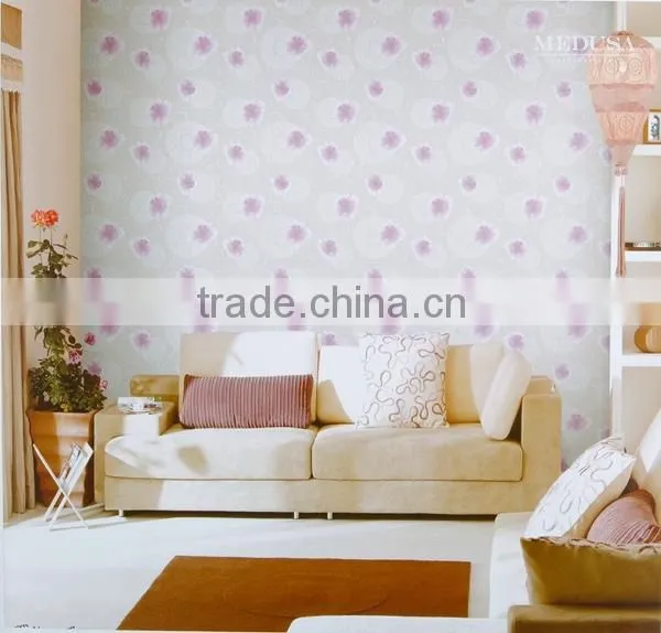 vinyl wallpaper with Chinese beautiful flowers