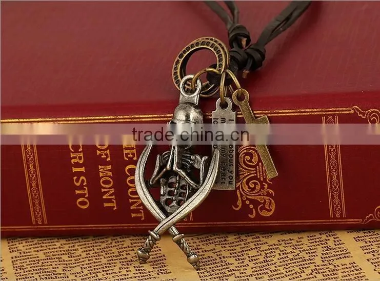 customized design leather necklace