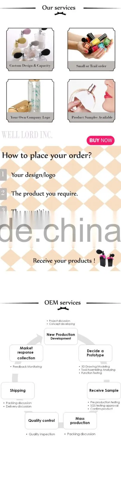 Hot look gorgeous fragrance pump spray PET bottles
