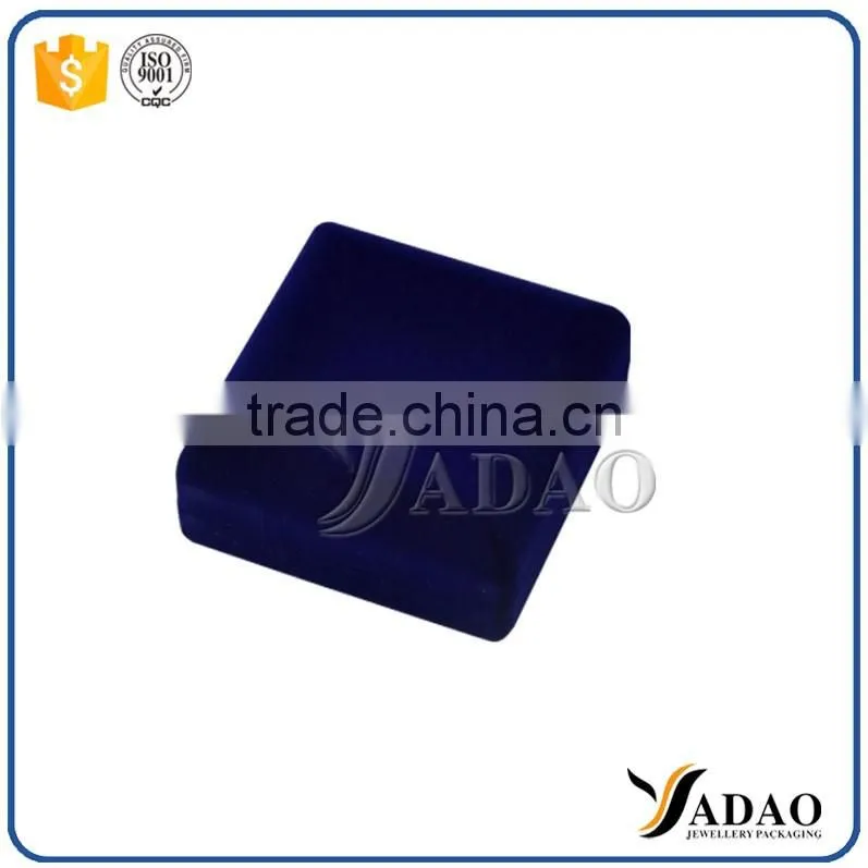 New design Top quality blue flocking jewellery pendant box