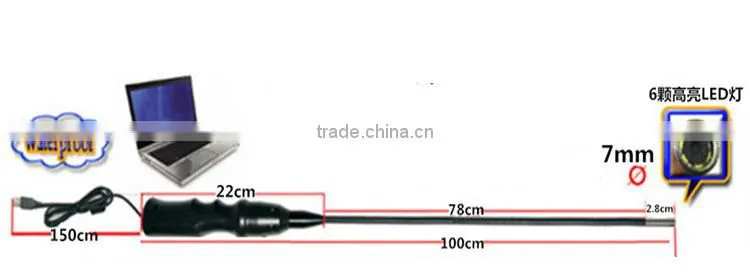 Handle 7MM USB gooseneck wire handle borescope car diagnostic tools gooseneck wire