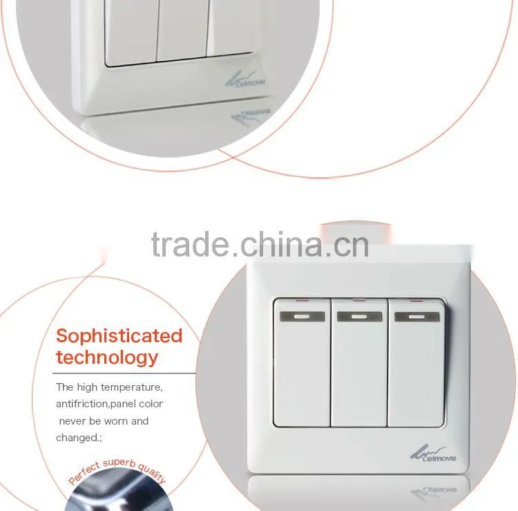E08 Economic 5pin universal socket with 1gang 1way/2way switch