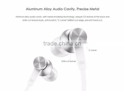 2016 Original Xiaomi Earphone Headphone Piston Basic Version Edition Colorful Headset with Mic For mi4s mi5 redmi note 3