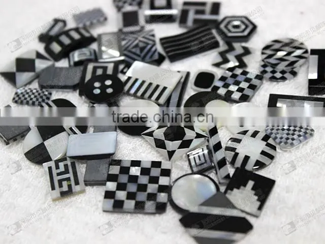 MOP+Black onyx mosaic,wholesale gemstone mosaic for cuff buttons