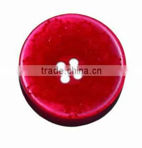attractive resin bright red emerald color button for garments
