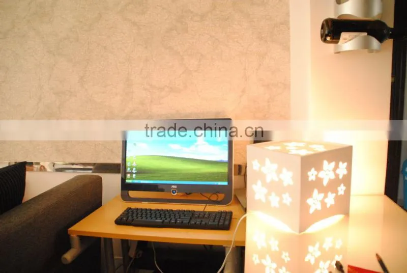 Carved Square Table LED Display Lamp with Flower Shape