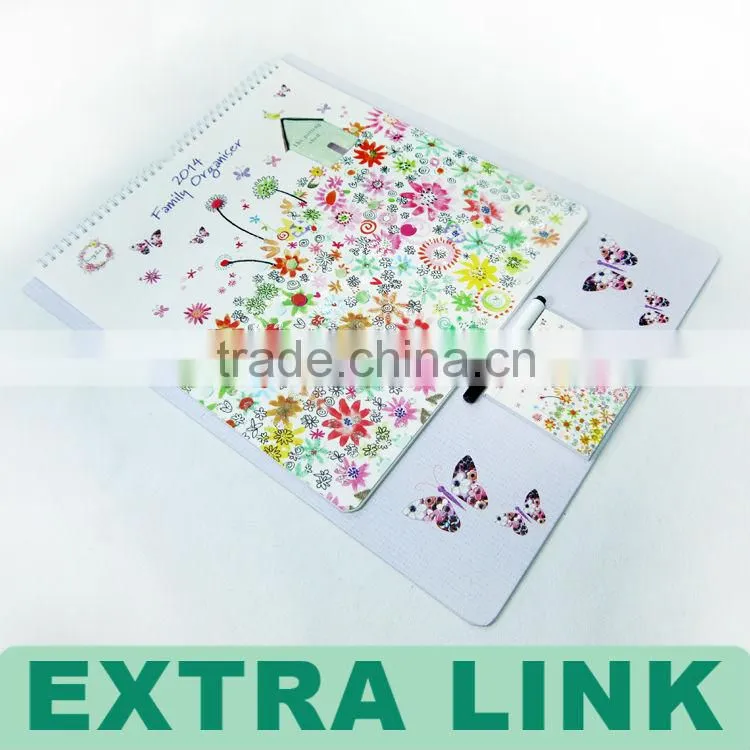 Butterfly Desk Calendar Note Book Yo Binding Offset Printing Wholesale