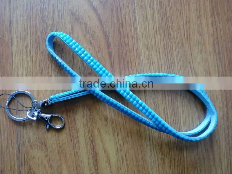 Wristlet Rhinestone Lanyard With Keychain
