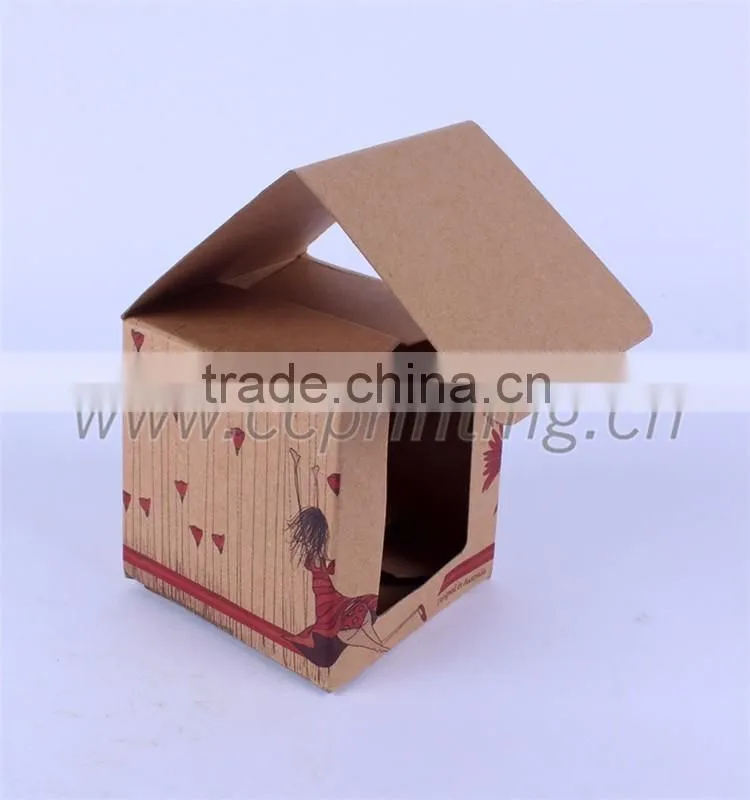 Recycled Brown Kraft Folding Paper Box With Window