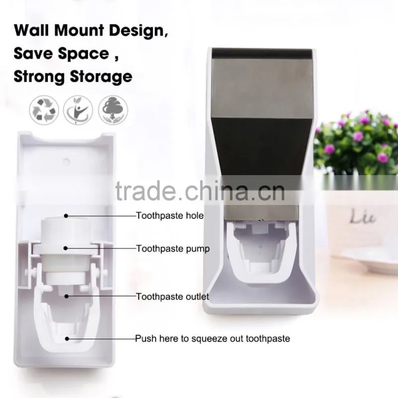 Dustproof Toothpaste Dispenser and Toothpaste Squeezer Kit Kid's 5 Toothbrush holders