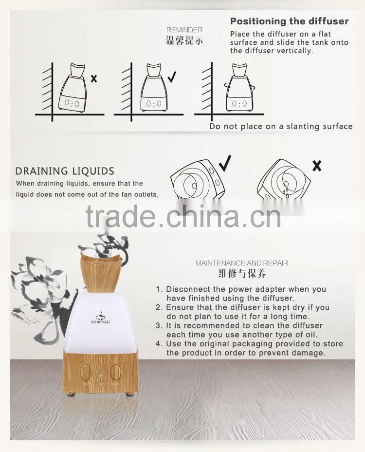 2016 NEW YEAR!! decorative essential oil diffuser and home air humidifier better than electric scented oil warmers