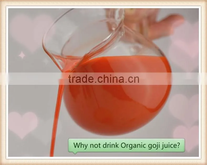 Organic Goji Berry Juice with 100% pure fresh goji berry