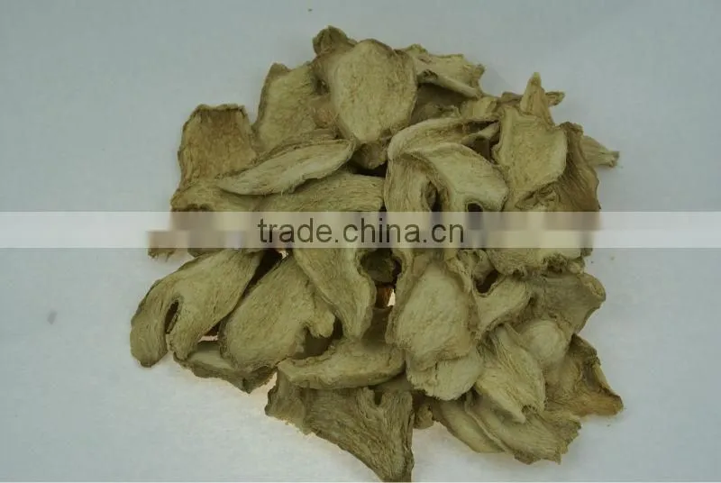 White with light yellow AD dried slice ginger