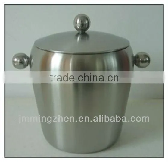 1.0L ice bucket stainless steel with lid