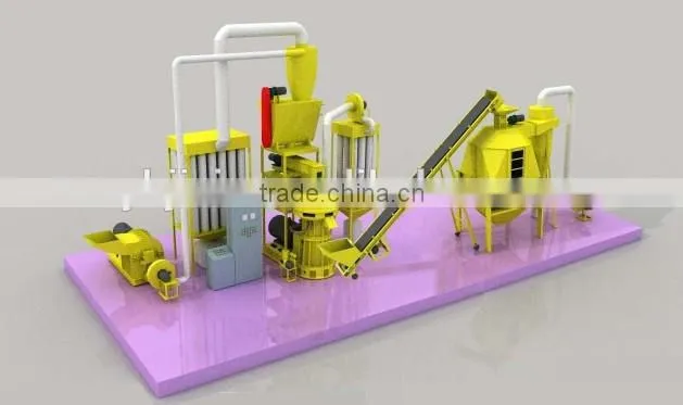 good quality rice husk and wood pellet processing plant/rice husk pellet mill