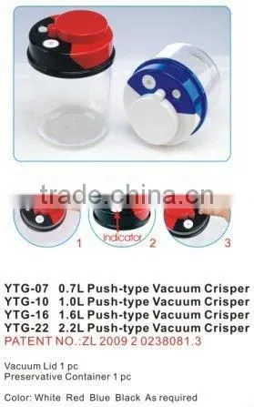Patented Push-type Vacuum Food Container