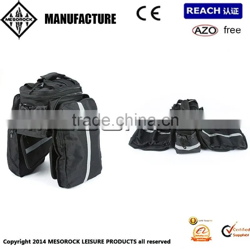 Bike Rear Tank Tour Luggage Saddle Waterproof Bags Black New