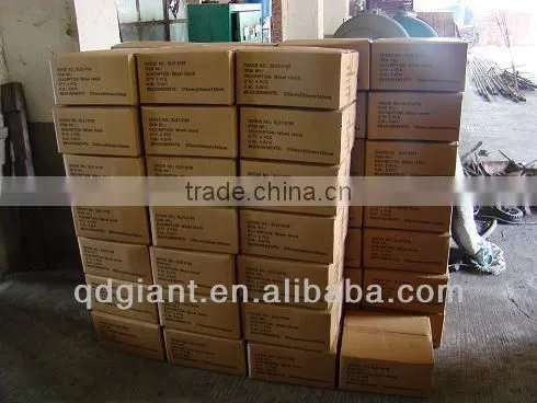 Pyramid type rubber wheel chock for trucks