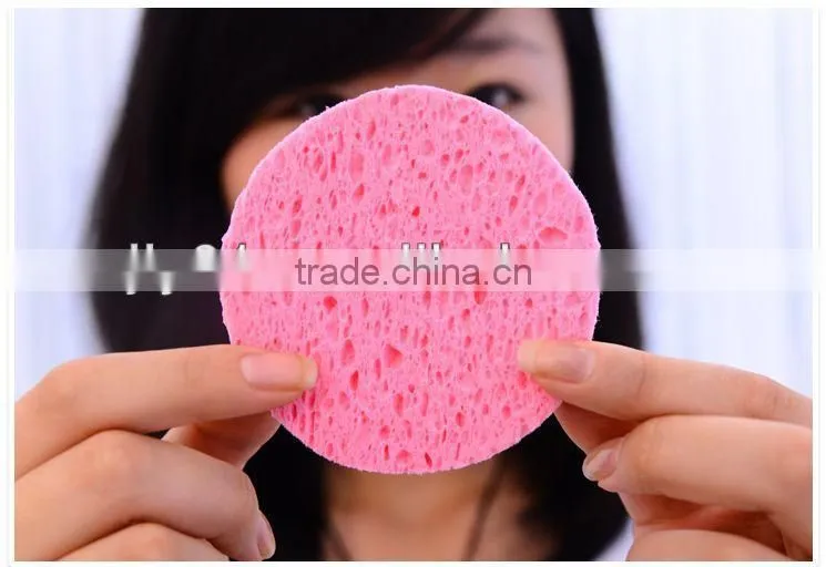 2015 pink bear shape facial Cleansing PVA Wet Sponges puff