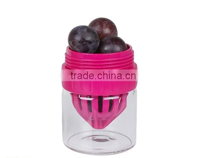 Lemon juicer glass bottle/Transparent Fruit Juicer glass Lemon Bottle /subzero glass water bottle