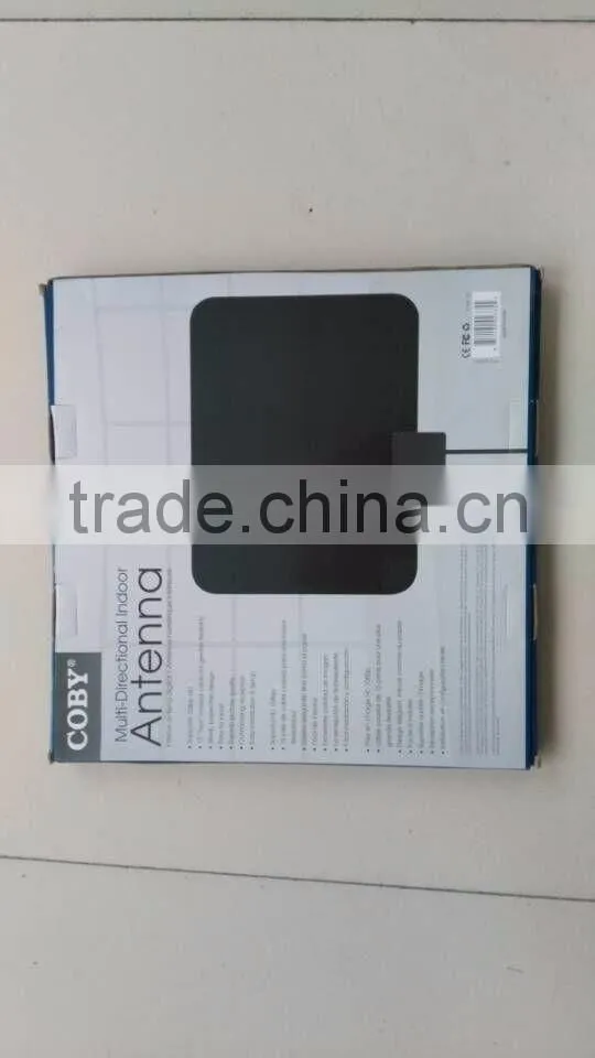 Factory Cheap Amplified Digital Indoor TV Antenna, 50miles Range ATSC TV Antenna, Wholesale Indoor TV Antenna High Gain UHF