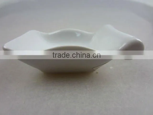 Stock white porcelain rectangle sauce dish