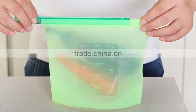 Wholesale Stock Portable Silicone Food Seal Freshness Protection Bag