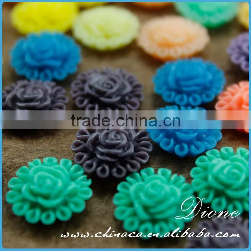 decoration designs decorative artificial colorful small resin flower for crafts