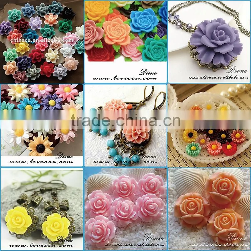 wholesale coloful resin flower cabochon resin cabochon