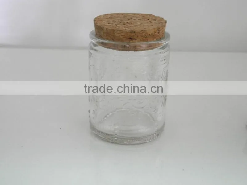 promotional glass pots and pans with cork and texture