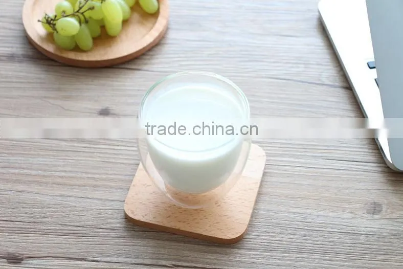 Best-selling top grade natural-coloured solid beech cup mat