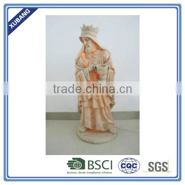 high quality religious figurine with light chain decoration