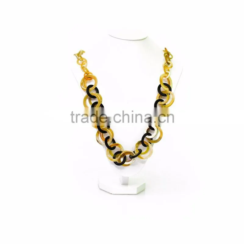 Horn necklace, eye-catching colours and fashionable designs 100% handmade in Vietnam