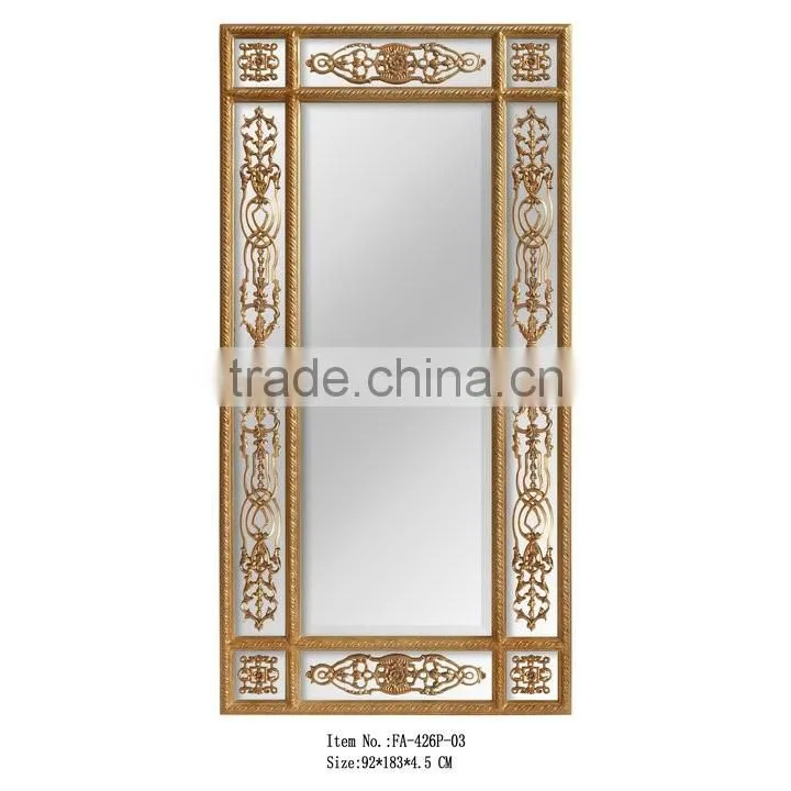 Baroque Mirror Frame Rectangular Bathroom Mirrors
