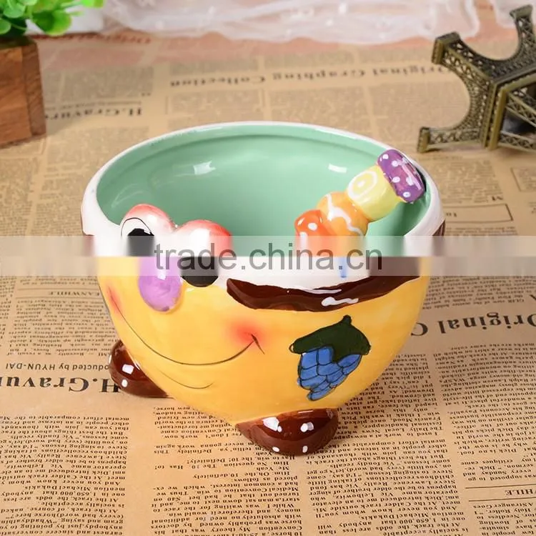 12cm kids cartoon animal bowl with spoon
