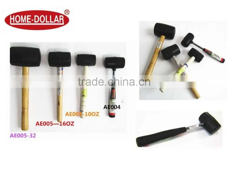 16OZ Black Headed Rubber Mallet