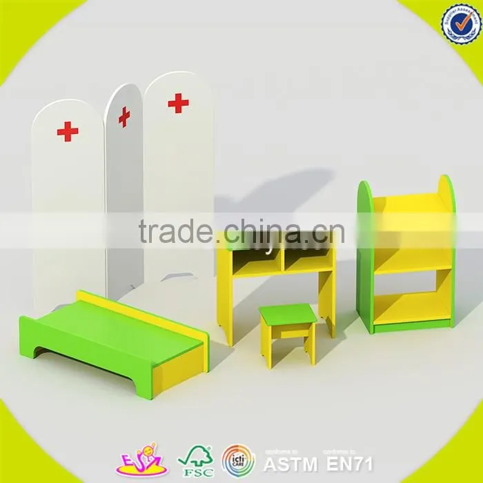 Wholesale reliable quality indoor wooden kids bedroom furniture toy, preschool wooden role play furniture toy W08H075