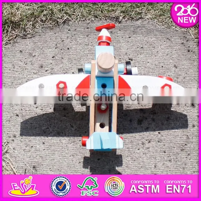 2016 new design kids wooden self assemble toys,fashion children wooden self assemble toys,wooden self assemble toys W03B048