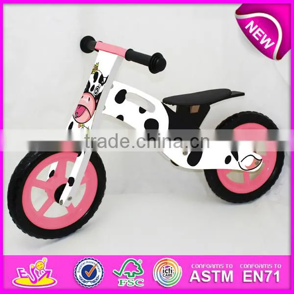 2015 hot sale kids wooden bike,popular wooden balance bike,new fashion kids bike W16C113-M1