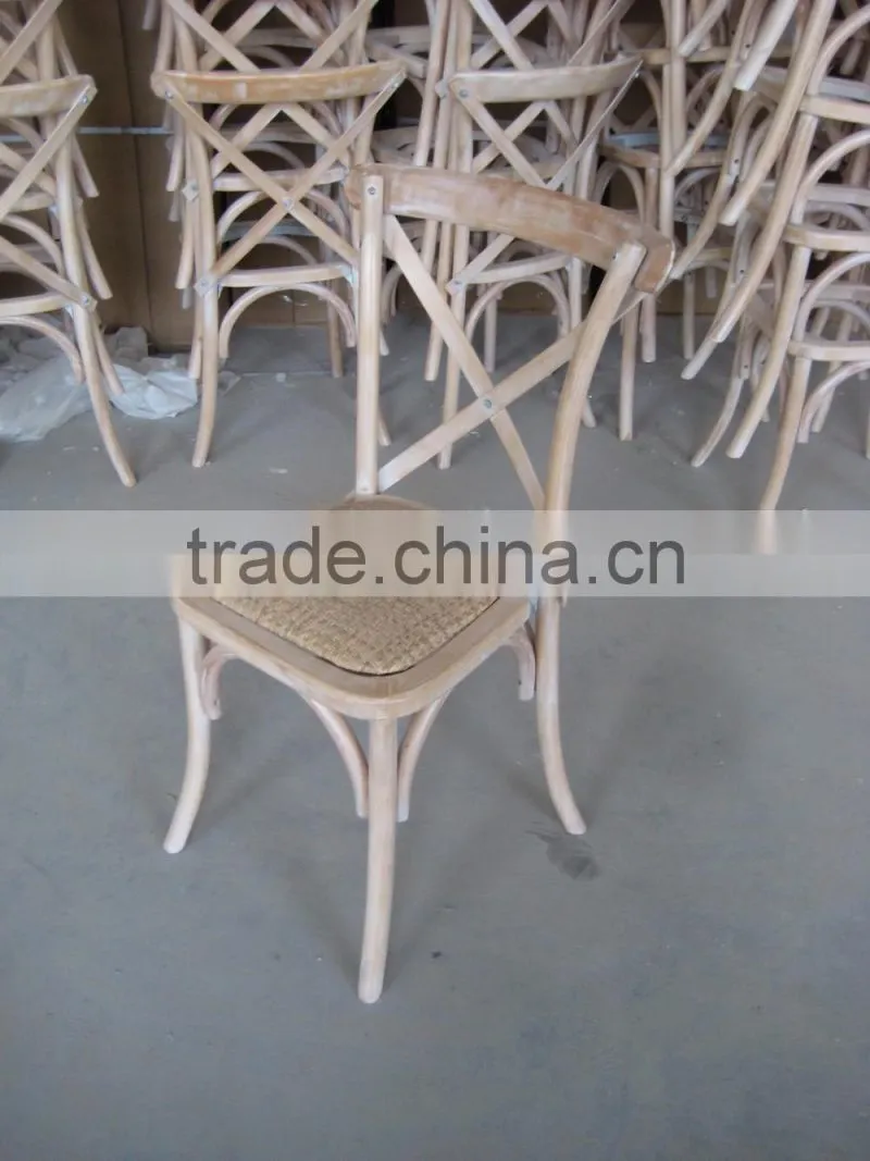solid wood stacking living room dining chair wooden antique cross back dining chair
